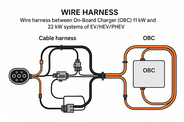 Wire Harness Layout and Functions for OBC Integration